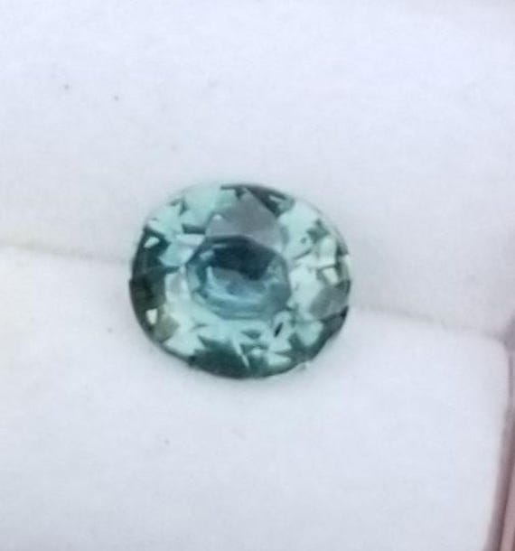 Blue Green Sapphire 6.7x5.8 Oval September Gemstone