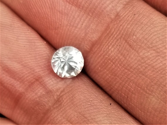 Natural White Sapphire Precision Cut 5.7 MM Round