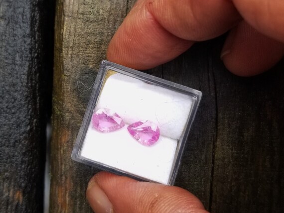 Pink Sapphire Pair for Earrings, September Birthstone for Jewelry