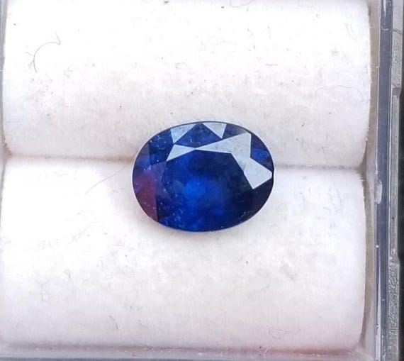 Dark Blue Sapphire  Oval September Gemstone for Custom Jewelry