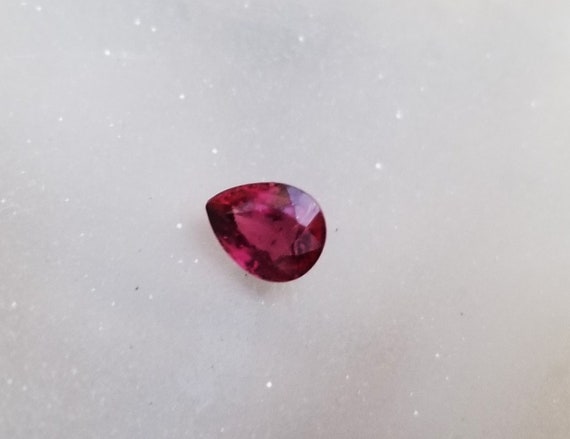 Ruby Pear Shape for Engagement Ring, July Birthstone for Anniversary Jewelry Gift for Her , Free Shipping to United States