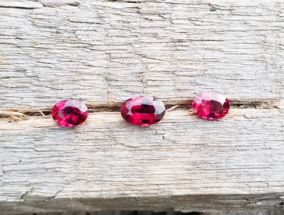 Rubelite Oval Tourmaline Collection for Earrings and Pendant, October Birthstone for Custom Jewelry, Oval Rubelite Tourmalines