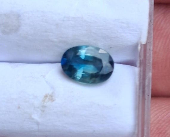 Ceylon Oval Blue Green Sapphire September Gemstone for Anniversary Gift