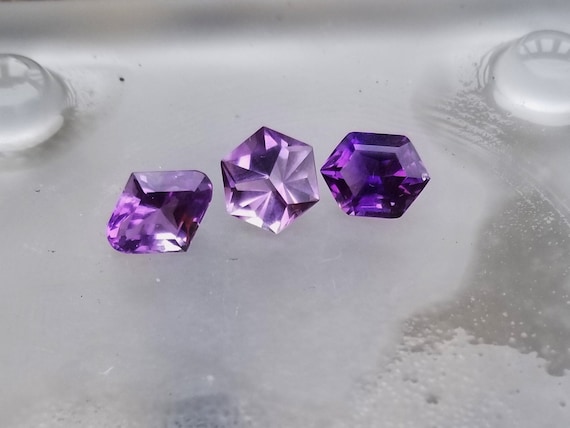 Amethyst Precision Cut Gemstones February Birthstone for Collectors