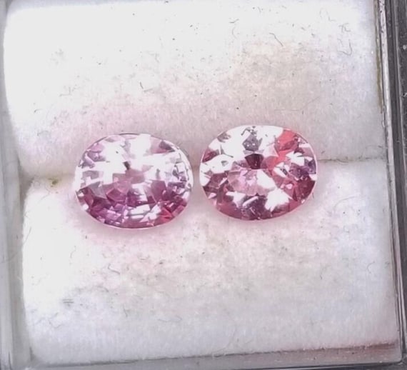 Ceylon Pink Sapphire Pair Total eight 2.08 Cts