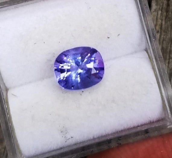Loose Tanzanite 7.1x6 MM Cushion, December Gemstone for Jewelry