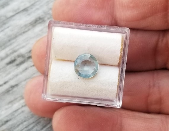 Ice Blue Round Sapphire for Engagement Ring, September Birthstone for Custom Jewelry, Eye Clean Ceylon  Round Sapphire for Anniversary Ring