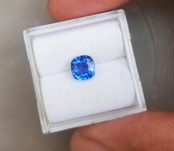 Blue Sapphire Precision Square Cushion For Anniversary Jewelry, Free Shipping to USA