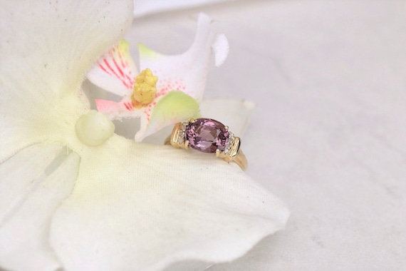 Purple Spinel Over 3cts Right Hand Ring in 10K Yellow Gold