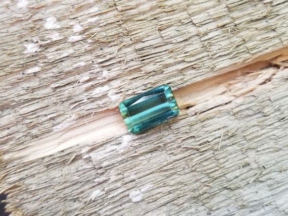 SOLD Natural Green Tourmaline 10.6x6.8 MM Emerald Cut