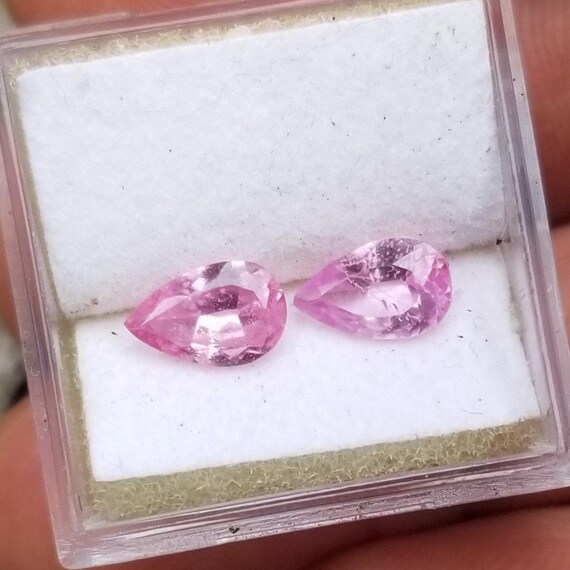 Ceylon Pink Sapphire Pair for Earrings, September Birthstone for Jewelry