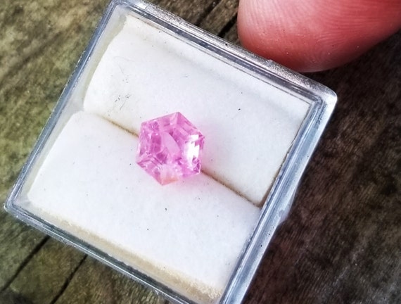 Unique Hexagon Pink Spinel August Birthstone for Custom Jewelry, Natural Velvet Pink Spinel for Fine Custom Jewelry for Her, Free Shipping