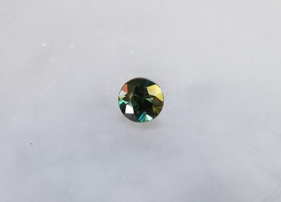Dark Forest Blue Green Sapphire for Engagement Ring, Unique Sapphire for Gemstone Gold Ring Jewelry, Round Ceylon Teal Sapphire
