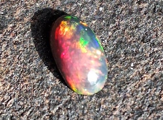 Multicolor Ethiopian Opal 1.50 cts  Harlequin Pattern