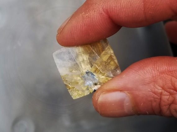 Star Rutilated Quartz Rare Natural Gemstone , One of a Kind Piece for Jewelry Design, Unique Gemstone for a Friends Gift, Free Shipping