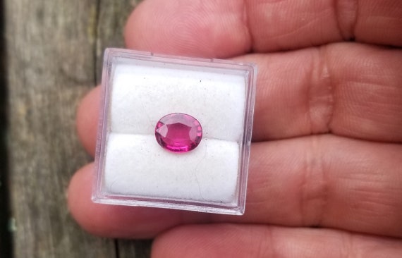 Red Tourmaline Oval October Birthstone for Anniversary Jewelry, Free Shipping to North America