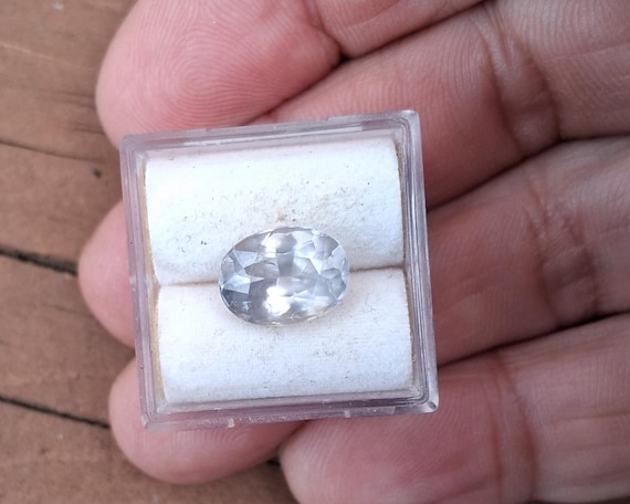 Iceberg Color Sapphire Over 4 Carats Oval September Birthstone