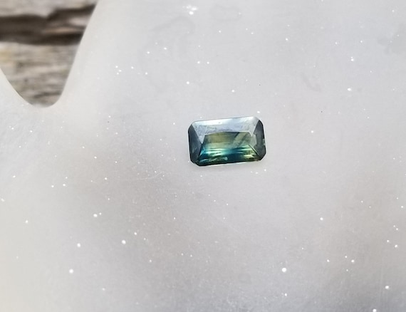 Natural Ceylon Parti Color Emerald Cut Sapphire for Engagement Ring , September Birthstone for Anniversary Gift for Her, Free Shipping