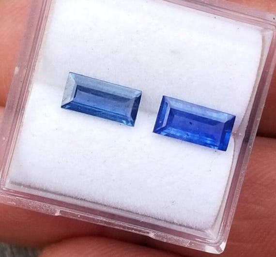 Natural Ceylon Blue Sapphire Pair 7.6x3.6 MM for Earrings