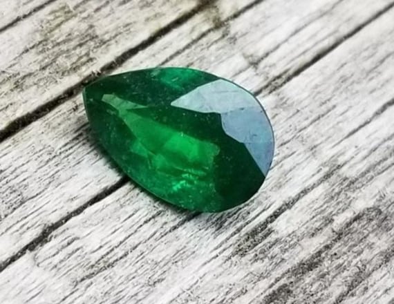 Tsavorite Garnet Pear Shape January Birthstone, Dark Green Garnet Tear Drop Shape