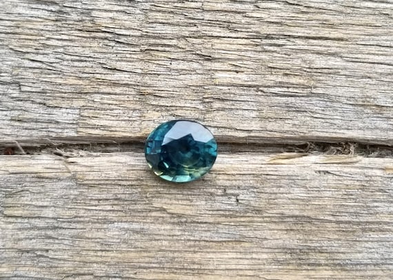 Oval Peacock Ceylon Blue Green Sapphire, September Birthstone for Engagement Ring, September Birthstone Gift for Her. Free Shipping to USA