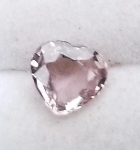 Heart Shape Padparadscha Pastel Color Sapphire for Engagement Ring, September Birthstone