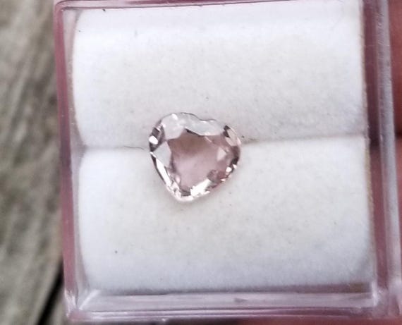 Heart Shape Padparadscha Pastel Color Sapphire for Engagement Ring, September Birthstone