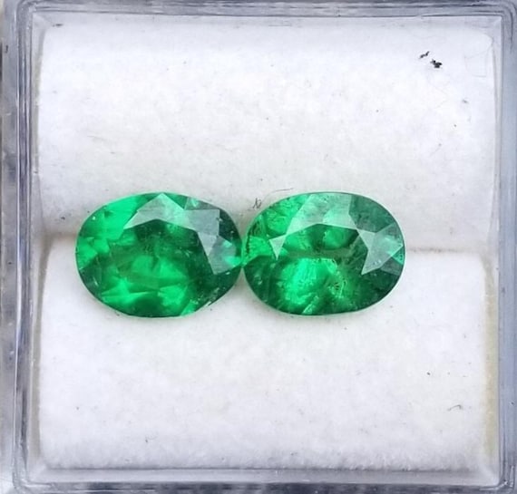 Green Garnet Pair Oval for Earrings January Birthstone