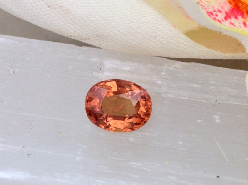 Apricot Color Sapphire Oval Shape Unique Gemstone for Etsy