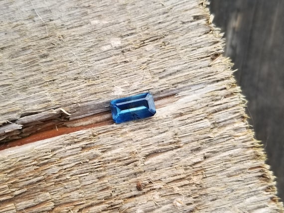 Ceylon Blue Sapphire 9.3x5.1mm  Emerald Cut September Birthstone