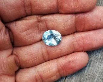 Aquamarine 12.8x10.6MM Oval Precision Cut March Birthstone