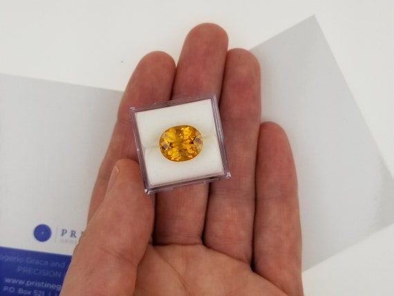 Best Gift Etsy Idea for Her Anniversary Yellow Sapphire Oval for Jewelry Party Occasion