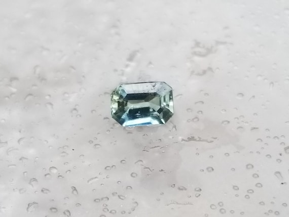 Fine Blue Green Sapphire Emerald Cut Shape for Wedding Anniversary, One of a Kind Sapphire September Gemstone for Custom Jewelry