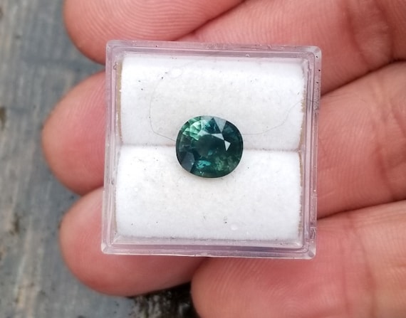 Natural Ceylon Blue Green Sapphire for Engagement Ring, September Birthstone for Anniversary Jewelry, Free Shipping to North America