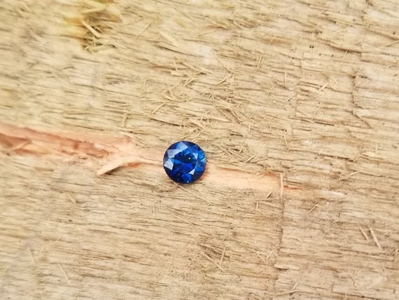 Dark Blue Sapphire 5.9 mm Round Precision Cut