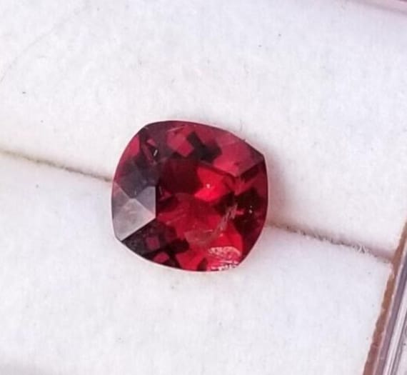 Square Cushion Red Spinel August Birthstone for Jewelry