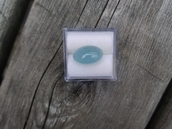 March Birthday Gemstone Cabochon Aquamarine 13.9X8.6 MM Oval Gift for Her March Anniversary