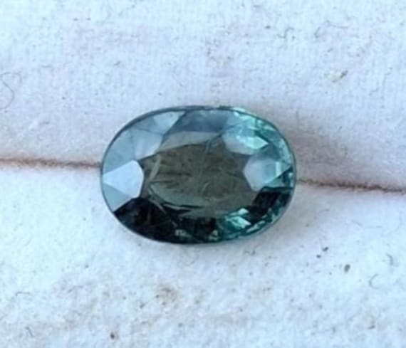 Ceylon Oval Blue Green Sapphire September Gemstone for Anniversary Gift
