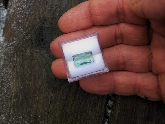 Natural Blue Green Tourmaline 11.9x6.8 MM October Birthstone
