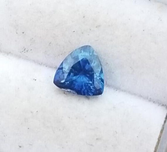 Ceylon Natural Blue Sapphire Triangle for Jewelry Gift, September Birthstone
