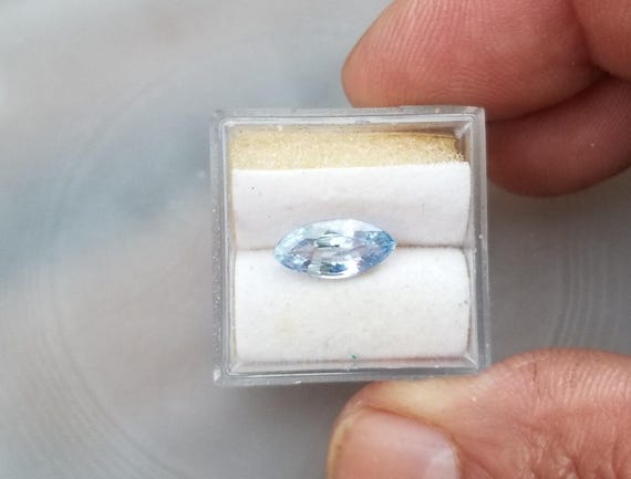 Marquise Light Pastel Blue Sapphire for Engagement Ring, September Birthstone For Anniversary Gift, Free Shipping to United States
