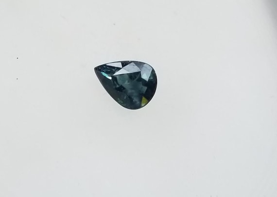 Natural Tear Drop Blue Green Sapphire for Jewelry Gift, Pear Shape September Birthstone for Engagement Ring, Free Shipping to USA