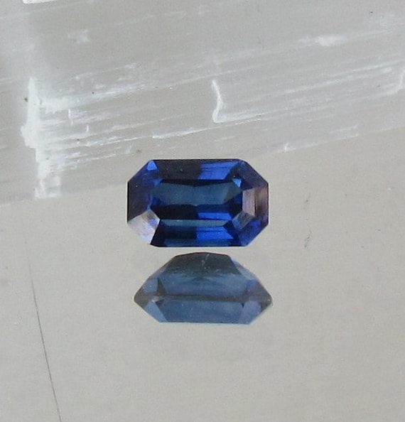 Radiant Emerald Cut Blue Sapphire 1.48cts