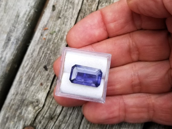 Large Iolite for Gem Collectors, Unique Gemstone for Jewelry Pendant, Purple Blue Natural Iolite