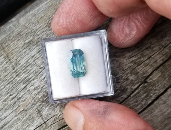 Natural Ceylon Teal Sapphire Emerald Cut Shape for Engagement Ring, September Gemstone for Custom Jewelry, Free Shipping to United States