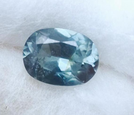 Natural Mint Teal 8x6MM Oval Sapphire for Engagement Ring, September Birthstone
