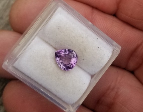 Natural Lavender Purple Sapphire Tear Drop Shape September Birthstone for Jewelry, Unique Gemstone for Wedding Gift, Free Shipping to USA