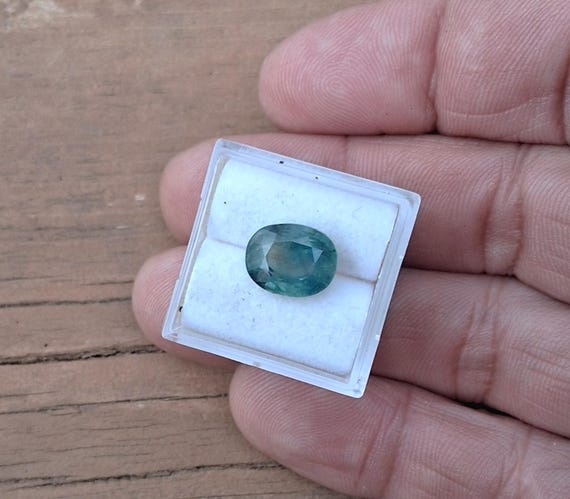 Ceylon Natural Oval Blue Green Velvet Sapphire for Engagement Ring