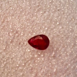 Deep Red Ruby Pear Shape, July Birthstone for Jewelry image 5