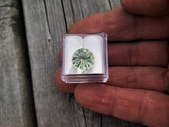 Green Amethyst 11.6 MM Round Over 6 Carats